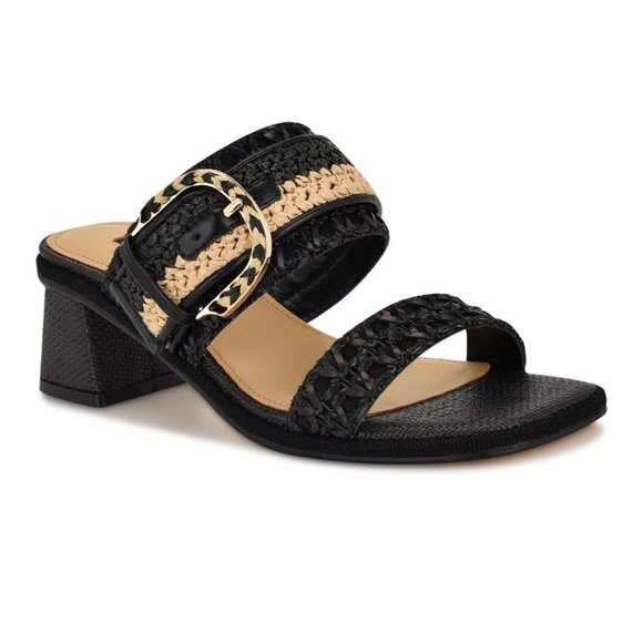 Nine West Women's Ebels Woven Block Heel Sandals - Picture 1 of 4